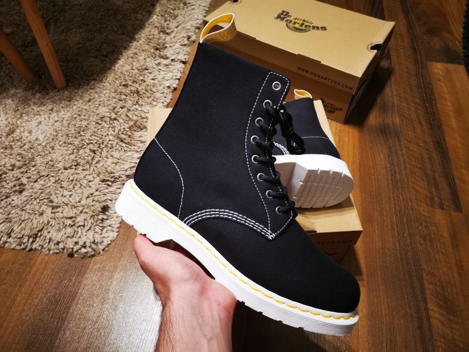 black canvas dr martens